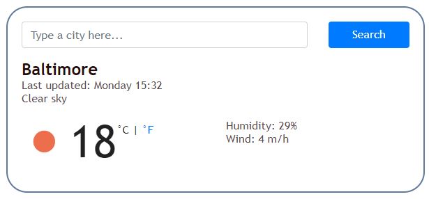 Weather project preview